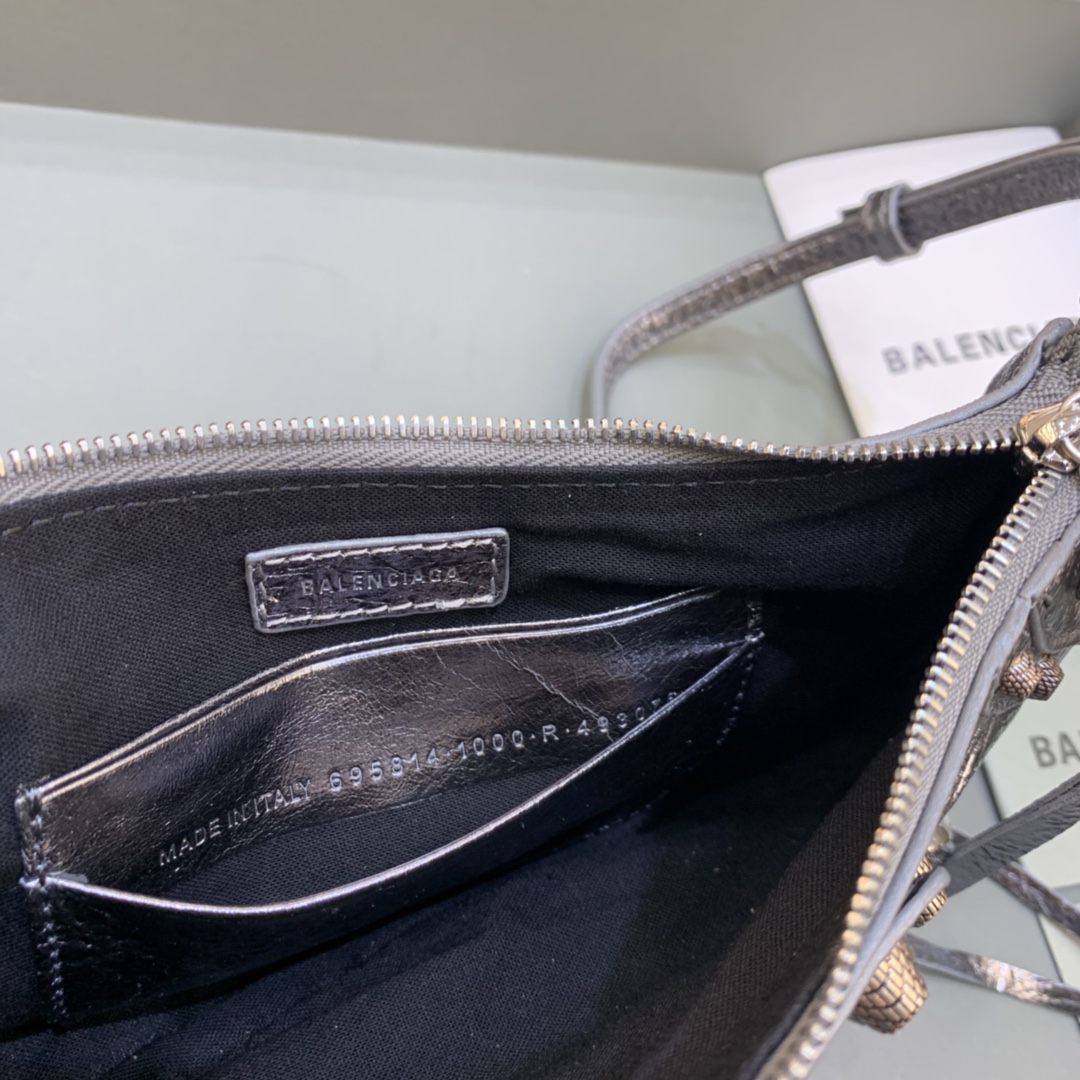 Balenciaga Le Cagole Mini Bag With Chain Shoulder Bag Silver